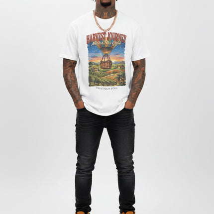Harvest Journey Tee — 'Nourish the Soul' Vintage Farmhouse Graphic Shirt