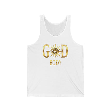 God Body Tank Top — Gold Sun Spiritual Fitness Tank