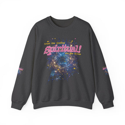 Spiritual Graphic Crewneck Sweatshirt – Dreamy Spiderweb Art