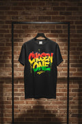 Chosen One Graffiti T-Shirt — Urban Streetwear Tee with Bold Rasta Colors