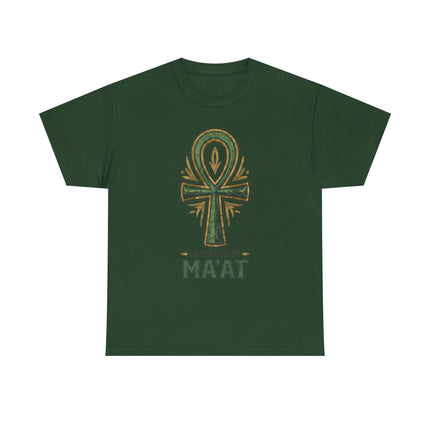 Maat Ankh T-Shirt — "Protected by MAAT" Spiritual Symbol Tee