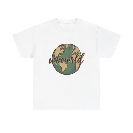 Woke World Tee — Vintage Earth Globe Graphic T-Shirt