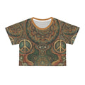 Psychedelic Mandala Crop Tee – All-Over Peace Eye Design