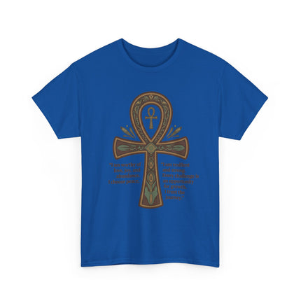 Ankh Empowerment T-Shirt — 'I am worthy of love, joy, and abundance' Inspirational Tee