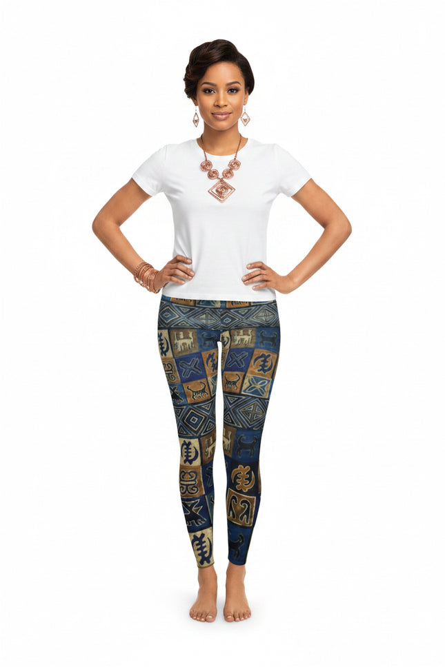 garment print Leggings — Vintage Egyptian Art All-Over Print