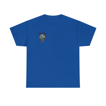 Earth Tree Graphic Tee — "WKE WRLD" Vintage Globe Design