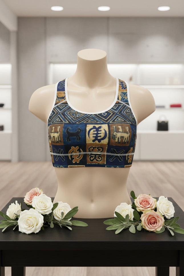 Garment Print Sports Bra