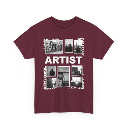Artist Photo Collage Tee — "ARTIST" Graphic T-Shirt