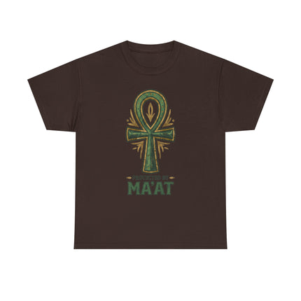 Maat Ankh T-Shirt — "Protected by MAAT" Spiritual Symbol Tee