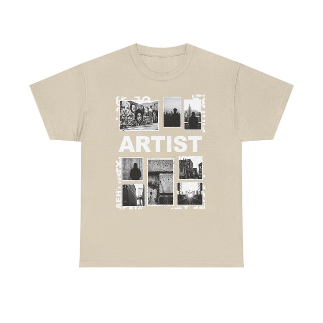 Artist Photo Collage Tee — "ARTIST" Graphic T-Shirt