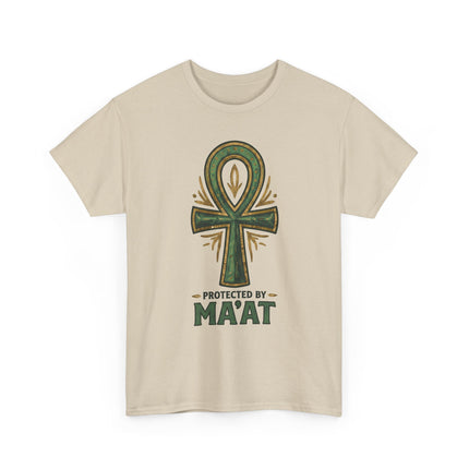 Maat Ankh T-Shirt — "Protected by MAAT" Spiritual Symbol Tee