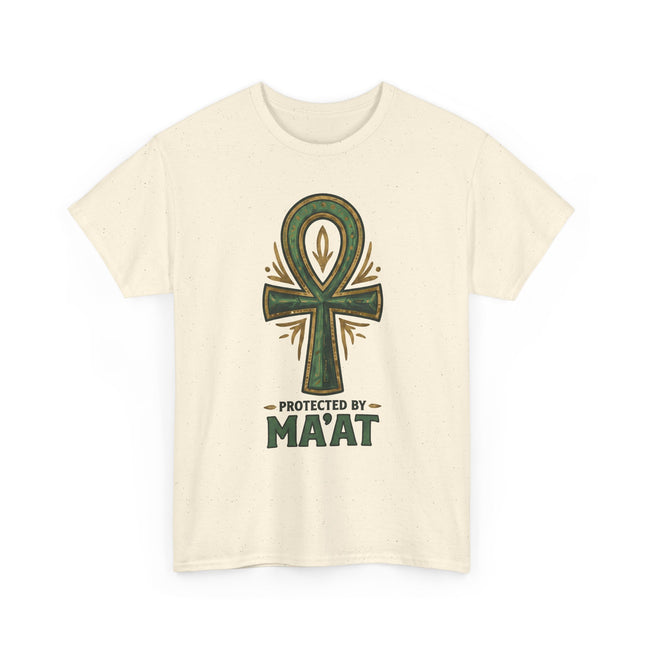 Maat Ankh T-Shirt — "Protected by MAAT" Spiritual Symbol Tee