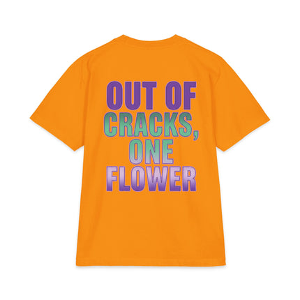 Graphic Tee — "Out of Cracks, One Flower" Gothic Rose Design