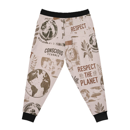 Respect The Planet Joggers — Eco-Conscious Graphic Athletic Sweatpants