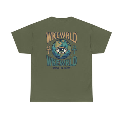 WKEWRLD Graphic Tee — Eye Over Globe "Trust The Vision" Shirt
