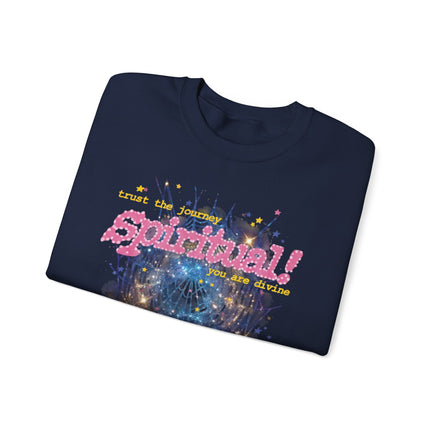 Spiritual Graphic Crewneck Sweatshirt – Dreamy Spiderweb Art