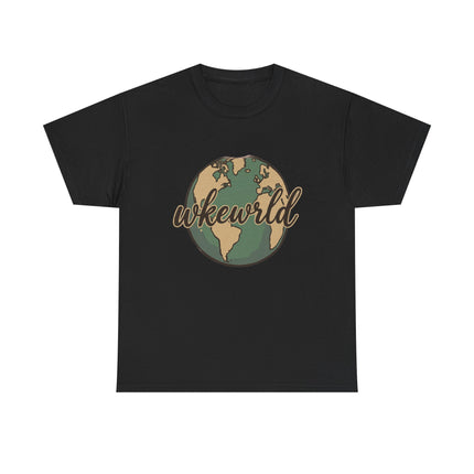 Woke World Tee — Vintage Earth Globe Graphic T-Shirt