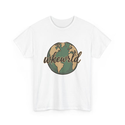 Woke World Tee — Vintage Earth Globe Graphic T-Shirt