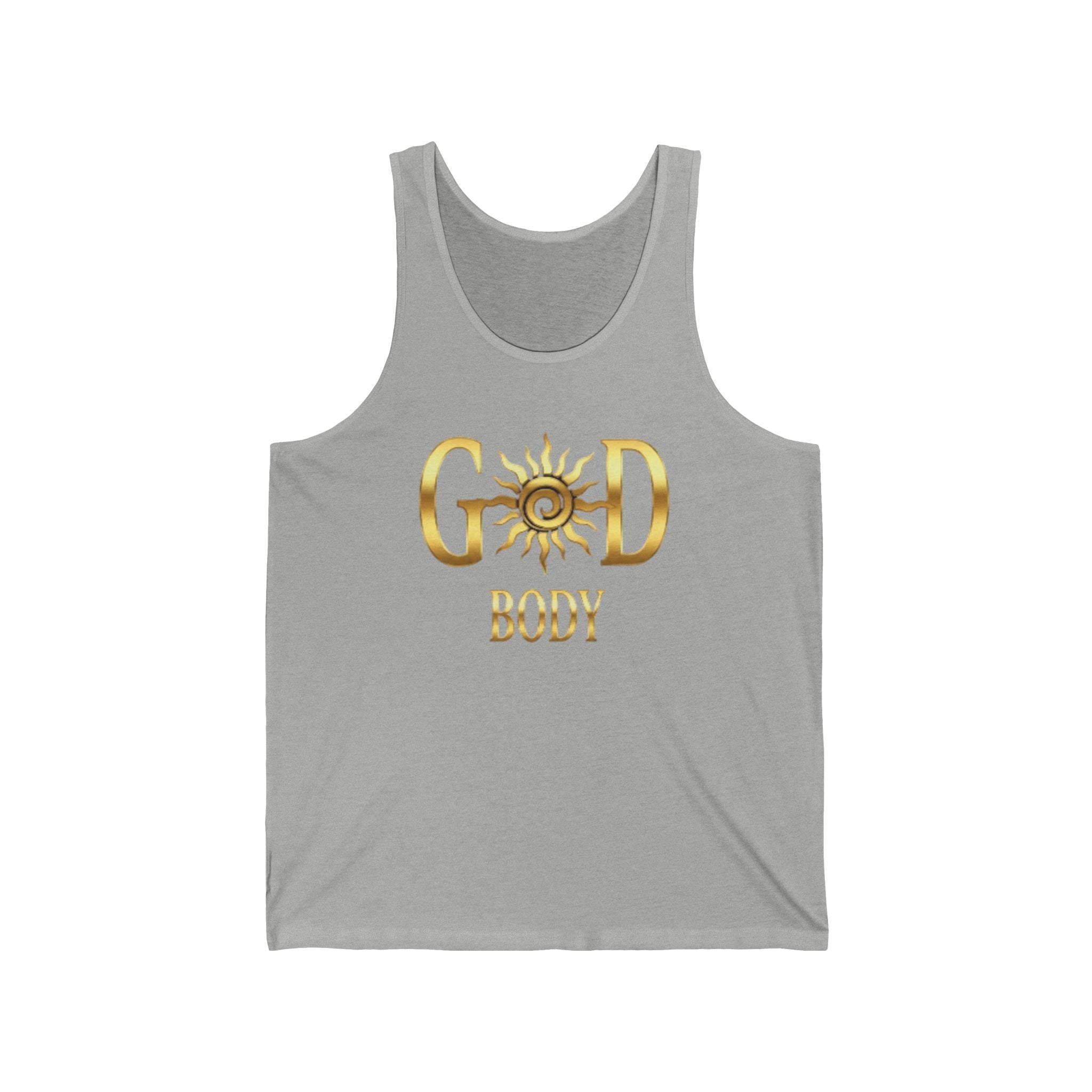 God Body Tank Top — Gold Sun Spiritual Fitness Tank