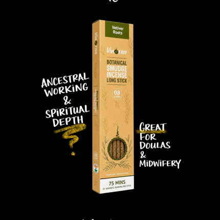 Vetiver Root | 8 Sacred Natural Incense Sticks |