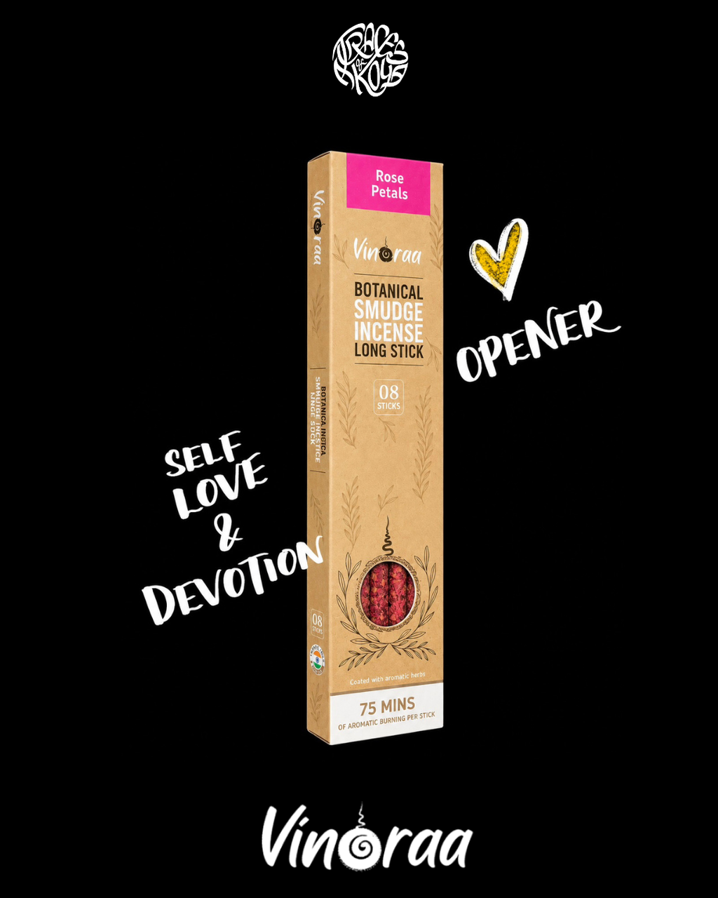 Rose Petal | 8 Sacred Natural Incense Sticks |