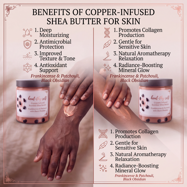 Copper Infused Shea Butter in Glass