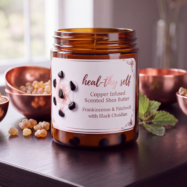 Copper Infused Shea Butter in Glass