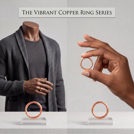 Pure Copper Solid Ring Band