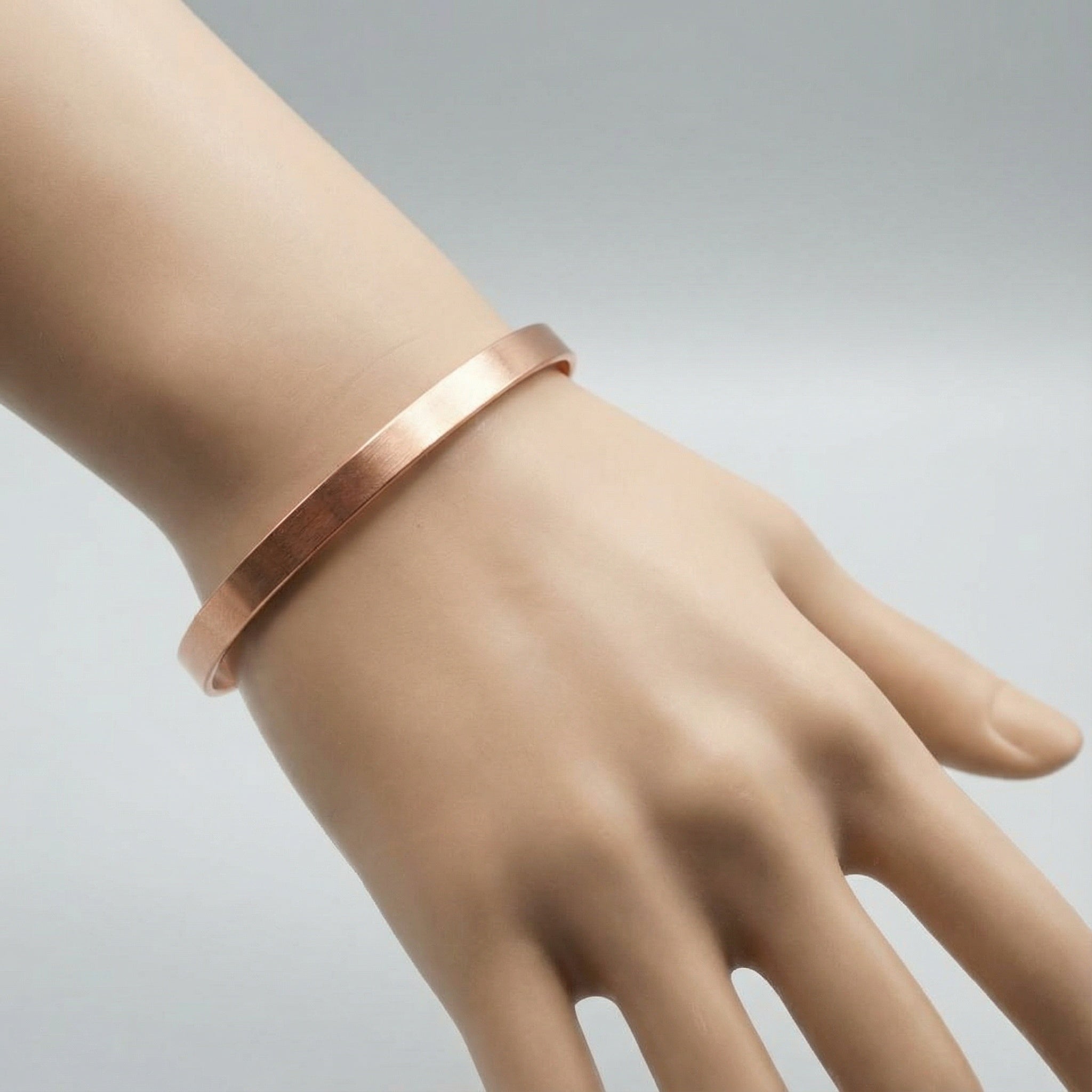 Copper Wire Wrapped Flat Bracelet