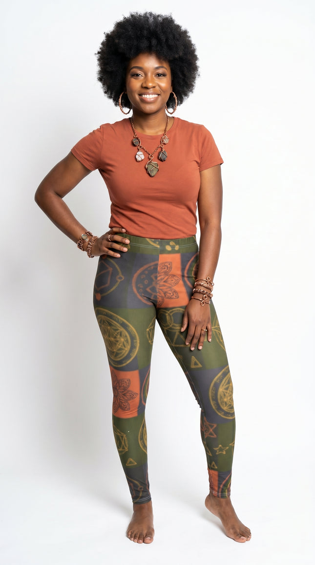 Elevated Sacred Geometry All-Over Leggings #7