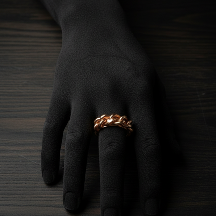 Copper Cuban Ring