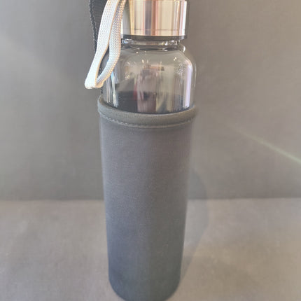 Crystal Infused Stainless Steel & Glass 16oz Water Bottle with Insulation Sleeve