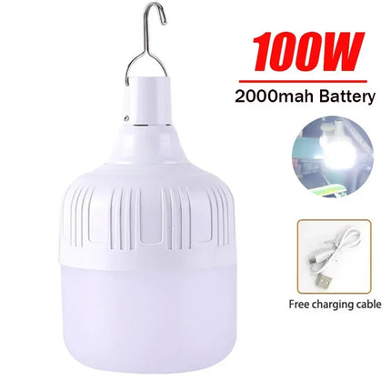Solar Powered Lamps Portable Led Bulbs 80-500W LED Energy Saving Light for Outdoor Camping Tent Night Fishing Emergency Lights