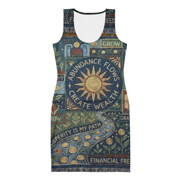 Abundance Affirmation Themed Bodycon dress
