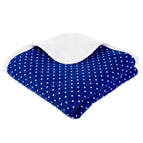 Dark blue with white dots