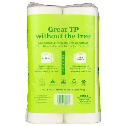 CABOO: Tree Free Bamboo Toilet Paper 12Pk 300 Sheets, 1 ea