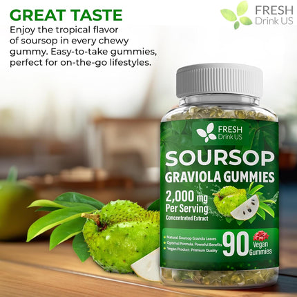 Premium 90 Soursop Graviola Gummies