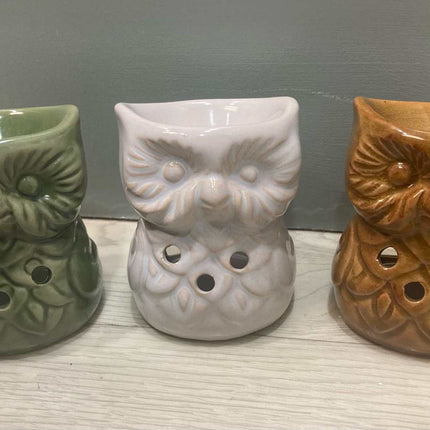 Ceramic Tea Light Owl Oil Burner