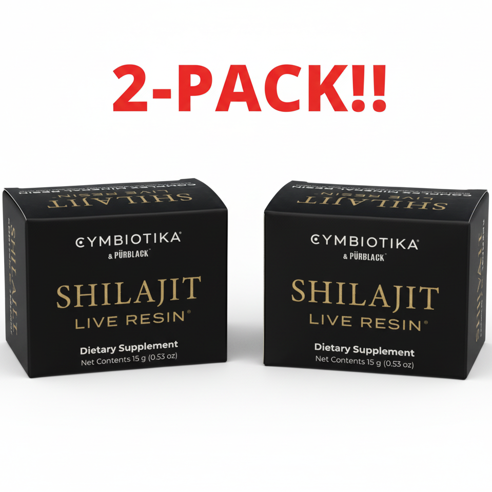 Cymbiotika Shilajit Live Resin (2-Pack) Black Gold 0.53 oz (15g)